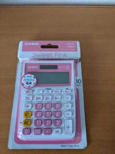 新品　CASIO　2wayパワー電卓　ピンク