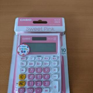 新品　CASIO　2wayパワー電卓　ピンク