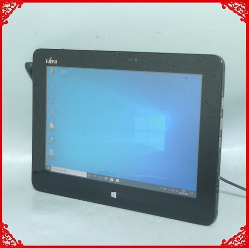 タブレット 中古動作良品 10.1型 富士通 Q555/K64 Atom Z3795 4GB SSD-64GB Wi-Fi カメラ Bluetooth Windows10 LibreOffice