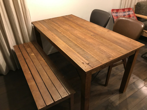 ナチュリエ購入 ダイニング&ベンチ 椅子セット