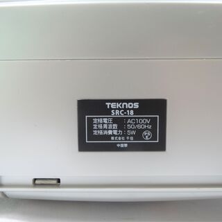 TEKNOS【純正箱付き・取説あり・動作OK】SRC-18　カセットテープ　FM　AM　ラジオの画像