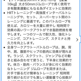 トレーニングロープ　直径50mm×長さ12m 重量16kgの画像