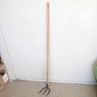 CB298 農具 農耕具 雁爪 長柄 家庭菜園 農業 畑仕事の画像