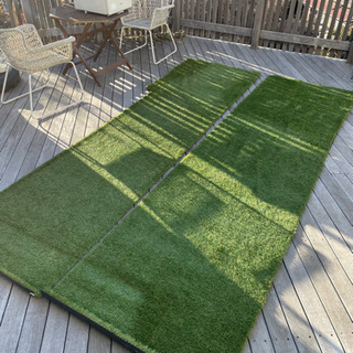 人工芝　1m×3.6m×2枚　屋内使用