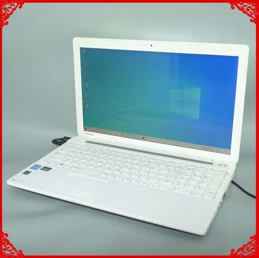 新品SSD240GB コスパ重視 ノートPC 中古良品 15.6型 東芝 T453/33KWY Celeron 4GB DVDRW 無線 カメラ Windows10 Office ホワイト