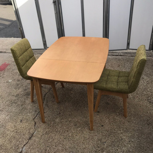 #KM86 Corridor 伸長式ダイニングテーブル+回転チェア 3点セット