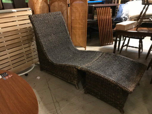 JF01484 ラタン 1人用ソファ オットマン付き 籐のソファ アジアン