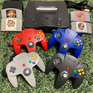 H N64 本体　コントローラ４個　動作確認済み　ニンテンドー64の画像