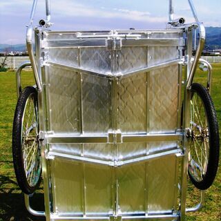 災害時要援護者用折りたたみ式アルミ製リヤカー3台まとめて在庫処分の画像