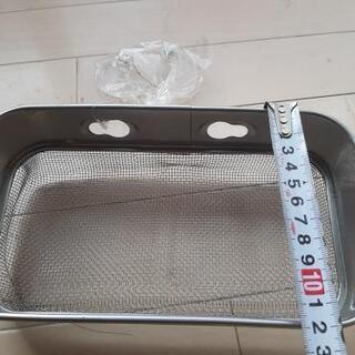 水切り　ステンレス製　キッチンのスポンジ、タワシ入れの画像