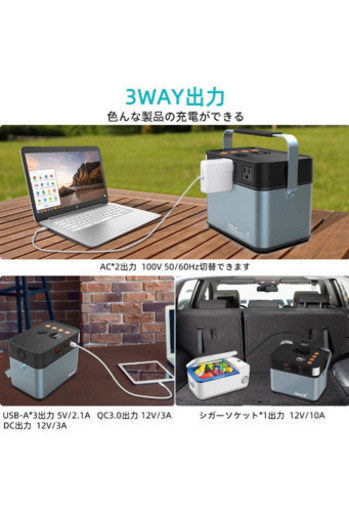 ポータブル電源A60 発電機 82500mAh/297Wh