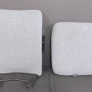 C3【未使用】Hbada オフィスチェア デスクチェア 約120度ロッキング コンパクトファブリック 360度回転 ベースカバーはベースに取り付け済の画像