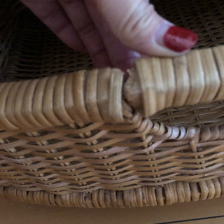 《お取引中》０円  ラタン家具 収納 中古の画像