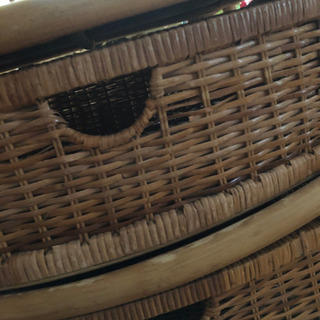 《お取引中》０円  ラタン家具 収納 中古の画像