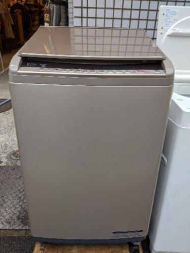 【売約済み】HITACHI　日立　BW-DV100C　ビートウォッシュ　洗濯乾燥機　縦型（洗濯10.0kg／乾燥5.5kg）　シャンパン　2017年製検　ドラム洗濯機　乾燥機　大型　ファミリーサイズ　大容量　引っ越し　同棲　買い替え　シャープ　SHARP　ザブーン　ZABOON　ドラム式洗濯乾燥機
