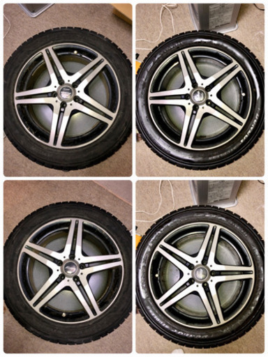 MANARAY SPORT ユーロデザイン　ブラックポリッシュ　ホイール4本　235/50/18 スタッドレス　アルファード　ヴェルファイア