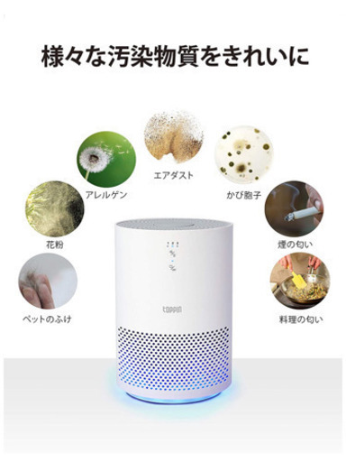 空気清浄機 小型 UV紫外線 除菌 脱臭 空気清浄1台3役 10畳 ペット 花粉