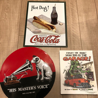 まとめ売り　ヴィンテージ　ビンテージ　メタル　ブリキ　ポスター　...