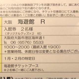 大阪海遊館　入場券　ペア　2枚