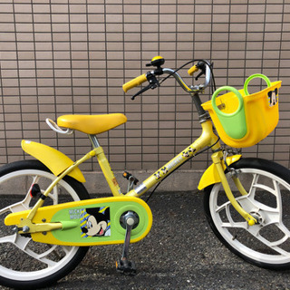 メルカリでお願いします！　子ども自転車　18インチ　男女　ミッキー