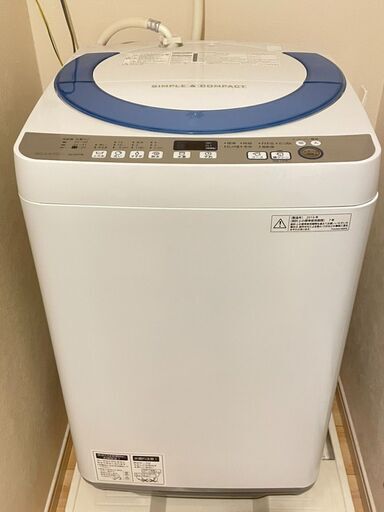 洗濯機 SHARP ES-GE70R-A 7.0㎏ 2016年製