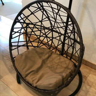 交渉中　ペット用　ラタン調　ハンギングベッド