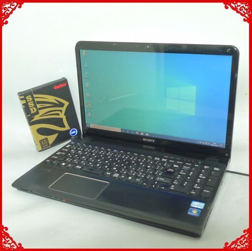 送料無料 新品SSD256GB 1台限定 ノートPC 中古良品 15.5型 SONY SVE1511AJA Core i3 4GB DVDRW 無線 Bluetooth Win10 テンキー LibreOffice