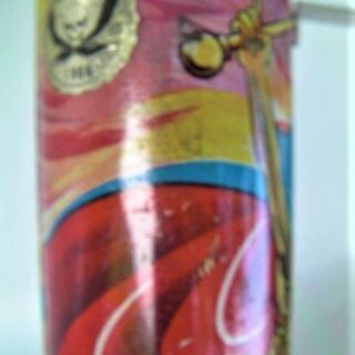 1967年★昭和レトロ懐かしい「黄金バット」ブリキ製のポンプ式水鉄砲・水遊びポンプ・水鉄砲・水ピストル◆現品限り、お見逃しなく！の画像