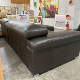 【愛品館 江戸川店】ACTAS　コーナーソファ　カウチソファ　本革　ID:156-008634-007　配送可　代引き配送可（代引きの場合は現金のみのお取り扱になります）の画像