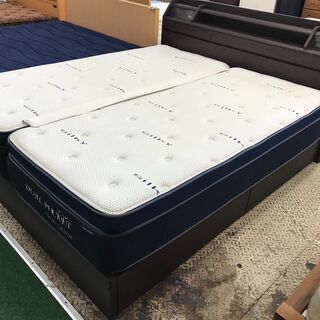 ニトリ　クイーンベッド　デュアルポケットシルキー