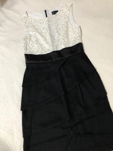 中古　1回着用　パーティ　ドレスワンピース　スパンコール　レース　上品　ゴージャス