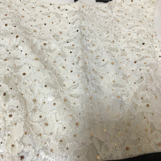 中古　1回着用　パーティ　ドレスワンピース　スパンコール　レース　上品　ゴージャス　の画像