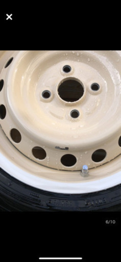 軽カー　カスタムカー　トヨタ純正ホイール アイボリー×ホワイト　5j＋39 100 4穴　スタッドレス　wm02 155/55R14