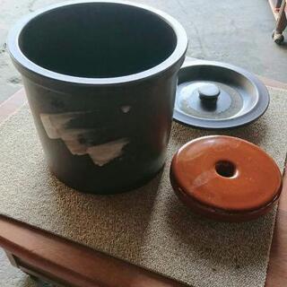 取置き☆美品 漬物 味噌 保存容器　久松窯☆