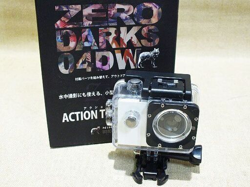 【苫小牧バナナ】NIHILISTIC アクショントイカメラ ZERO DARKS 04DW ACTION TOY CAMERA 防水/防塵カバー付き 動作○ 充電ケーブルなし♪