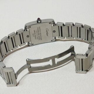 【苫小牧バナナ】質屋鑑定品 Cartier/カルティエ タンクフランセーズSM W51028Q3 レディース SS/ピンクシェル文字盤 クオーツ Gカード/付属あり♪の画像