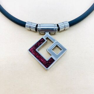 Colantotte TAO AURA レッドラメ ネックレス、...