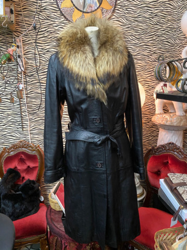 フォックスリアルファーレザーコート