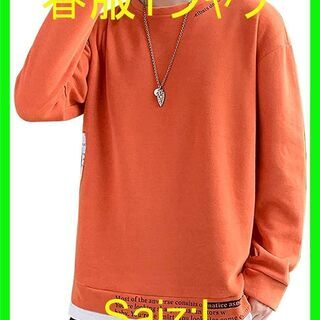 ☆春服メンズ Tシャツ カットソー ニット レイヤード風 ☆色：...