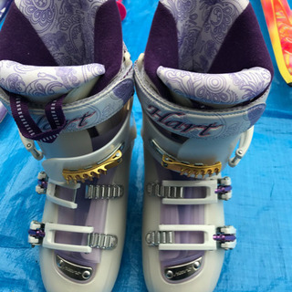 【完了】【引取】スキーセット　板、ストック、靴の画像