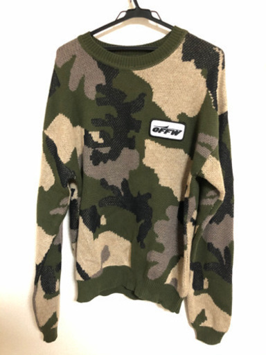 【値下げ最終！2/2まで！】off-white セーター　ニット　カモフラ柄