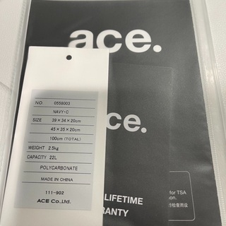 ACEパリセイドZスーツケース22リットルの画像