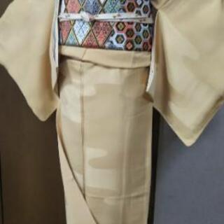 👘 色無地 正絹 ヱ霞 ★  一つ紋 小柄な方用の画像