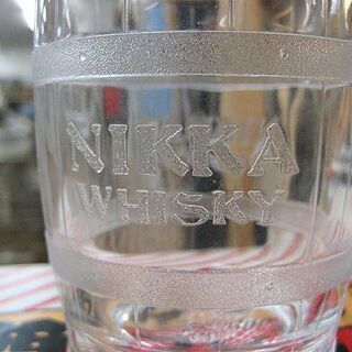 未使用保管品 昭和レトロ ニッカウィスキー 樽のグラス 6客セット 非売品 ブラックニッカ ウヰスキー 樽型 札幌 厚別店の画像