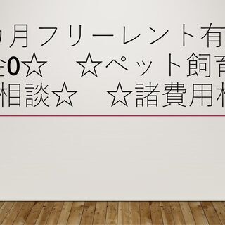 ☆【家賃値下げしました】1カ月フリーレント☆礼金0 条件交渉可☆...