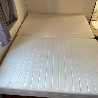 美品で格安 脚付きマットレスベッド ダブル 脚30cm 新 移動...
