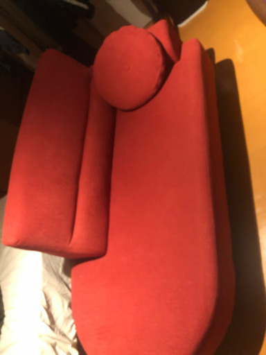 お値下げしました　石川家具 ソファ レッド 付属クッション