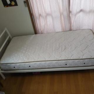 シングルベッド ※取りに来てくれる方のみ対象となりますフレーム・マットレスの画像