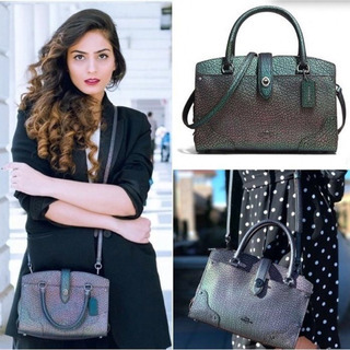 【期間限定:3月中旬まで】【未使用・最終値下げ】COACH コーチ　ハンドバッグ　女性用　レディース　マーサーサッチェル24 ホログラム　レザーの画像