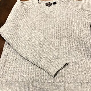 【古着】★Vネック・メンズ・ラグラン袖セーター　サイズL　　☆彡